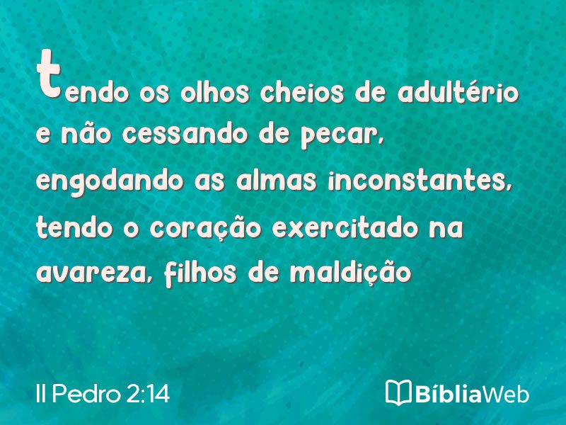 II Pedro 2:14 em imagem para compartilhar