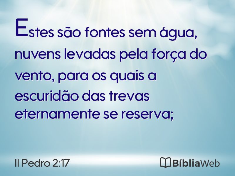 II Pedro 2:17 em imagem para compartilhar