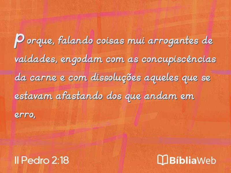 II Pedro 2:18 em imagem para compartilhar