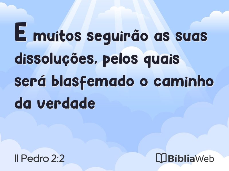 II Pedro 2:2 em imagem para compartilhar