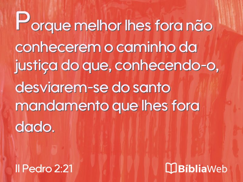 II Pedro 2:21 em imagem para compartilhar