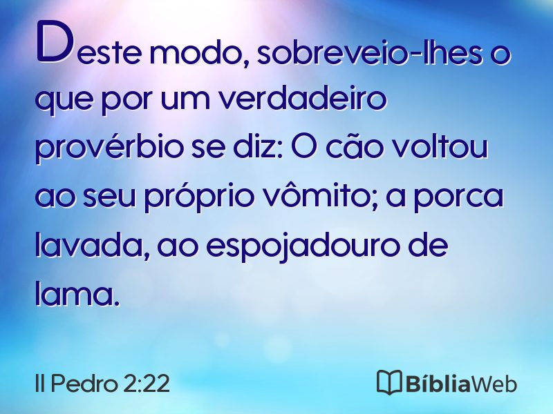 II Pedro 2:22 em imagem para compartilhar