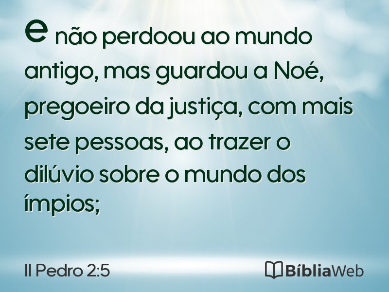 II Pedro 2:5 em imagem para compartilhar