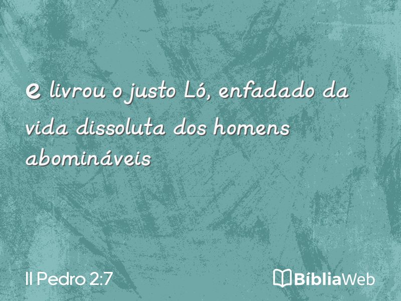 II Pedro 2:7 em imagem para compartilhar