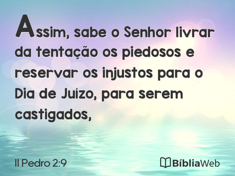 II Pedro 2:9 em imagem para compartilhar