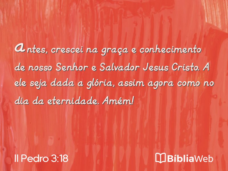 II Pedro 3:18 em imagem para compartilhar