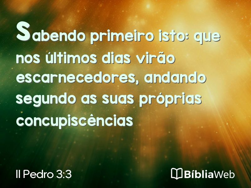 II Pedro 3:3 em imagem para compartilhar