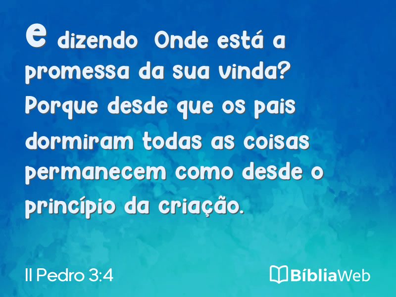 II Pedro 3:4 em imagem para compartilhar
