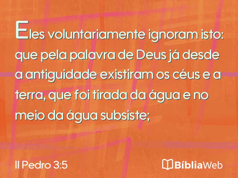 II Pedro 3:5 em imagem para compartilhar