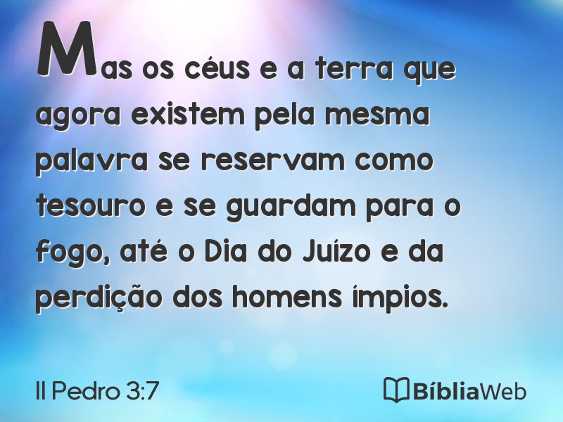 II Pedro 3:7 em imagem para compartilhar