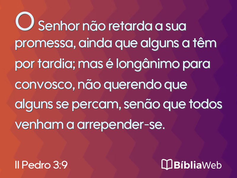 II Pedro 3:9 em imagem para compartilhar