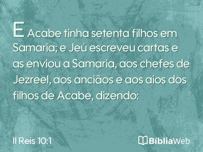 II Reis 10:1 em imagem para compartilhar