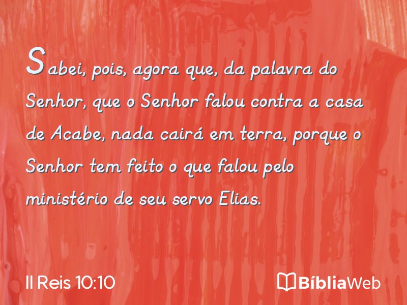 II Reis 10:10 em imagem para compartilhar
