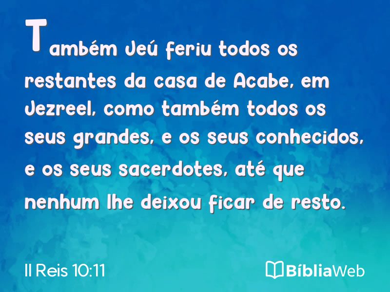 II Reis 10:11 em imagem para compartilhar