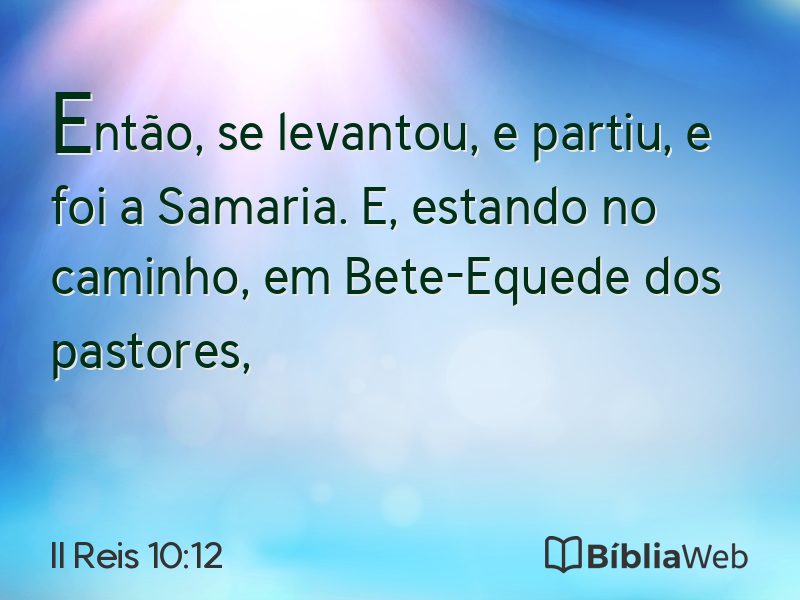 II Reis 10:12 em imagem para compartilhar