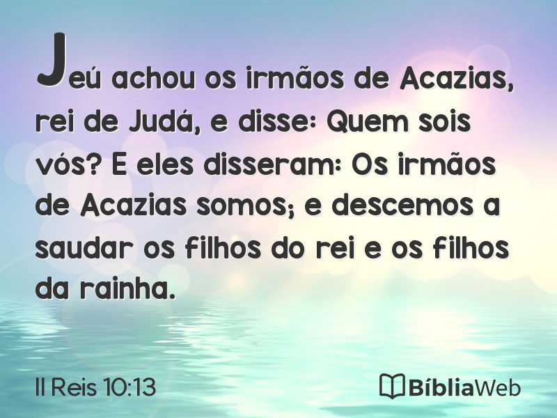 II Reis 10:13 em imagem para compartilhar
