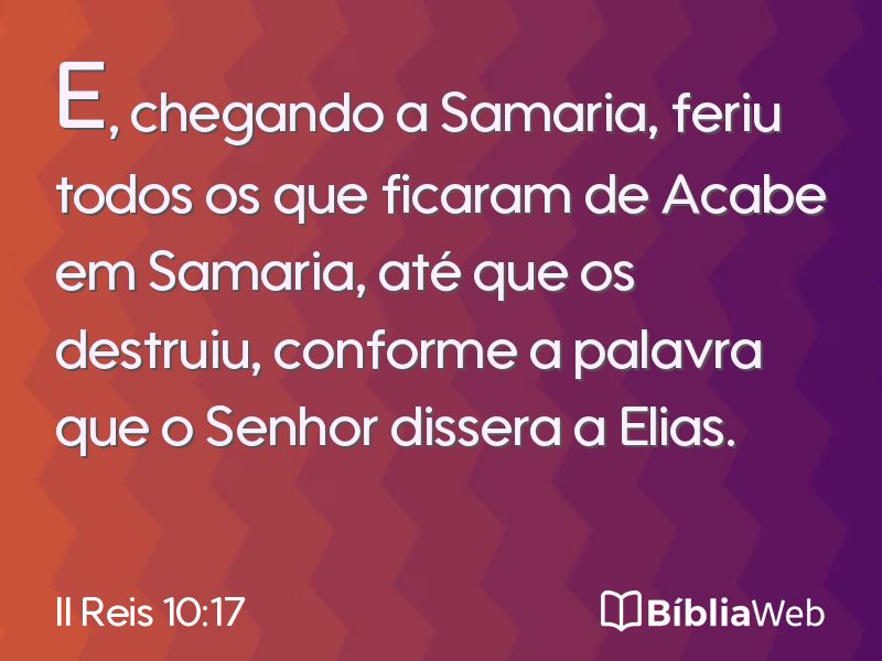 II Reis 10:17 em imagem para compartilhar