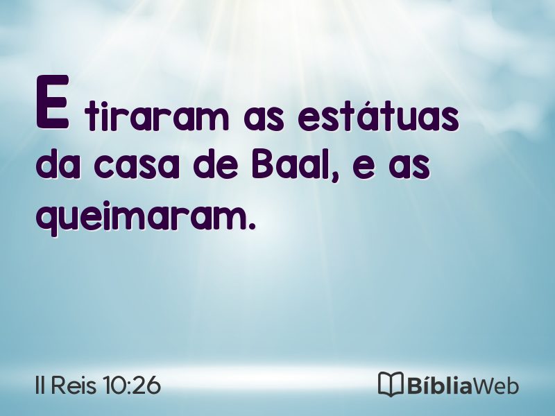 II Reis 10:26 em imagem para compartilhar