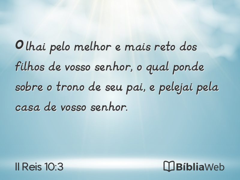 II Reis 10:3 em imagem para compartilhar