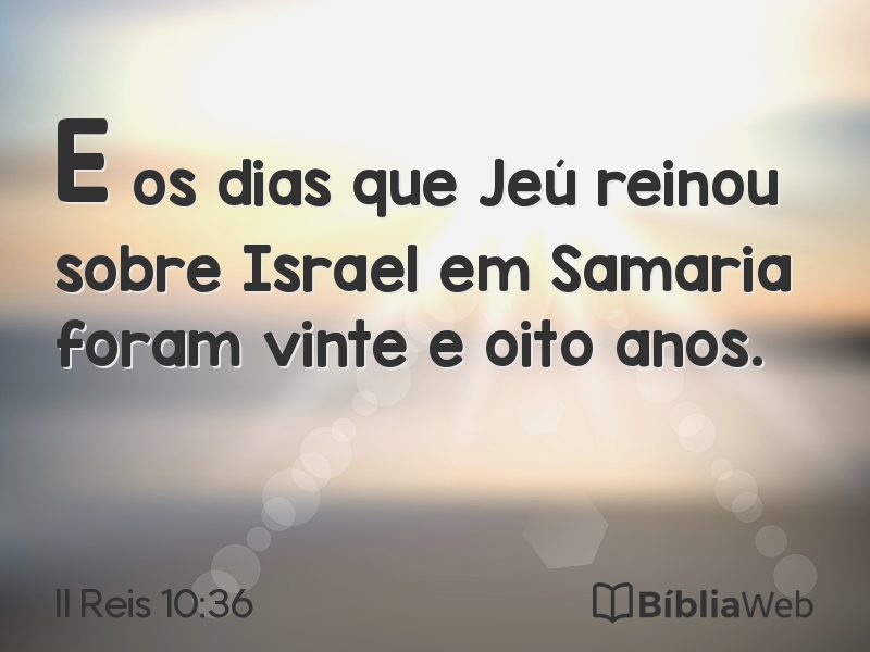 II Reis 10:36 em imagem para compartilhar