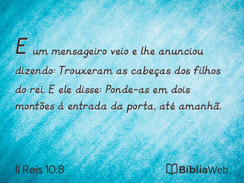 II Reis 10:8 em imagem para compartilhar