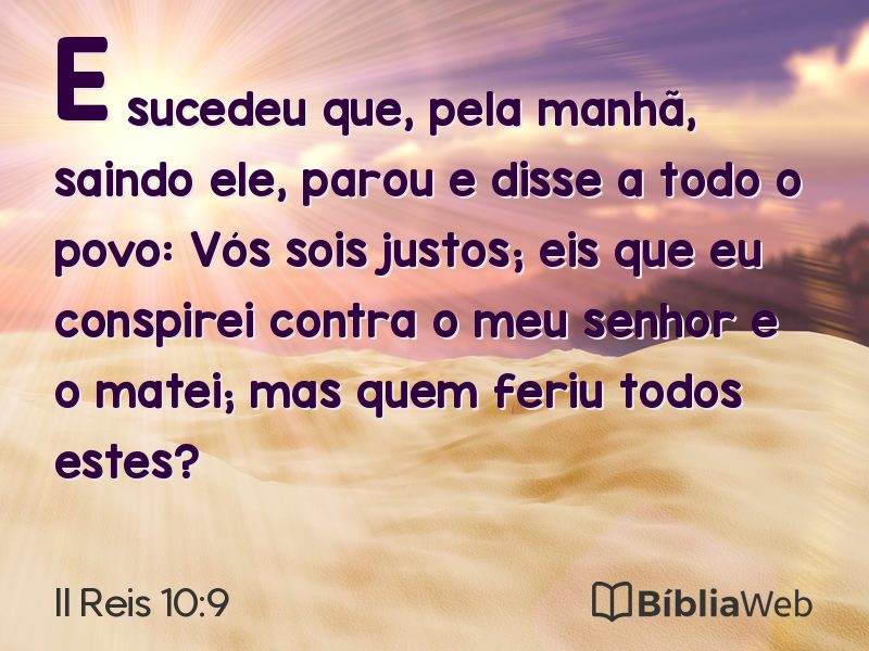 II Reis 10:9 em imagem para compartilhar