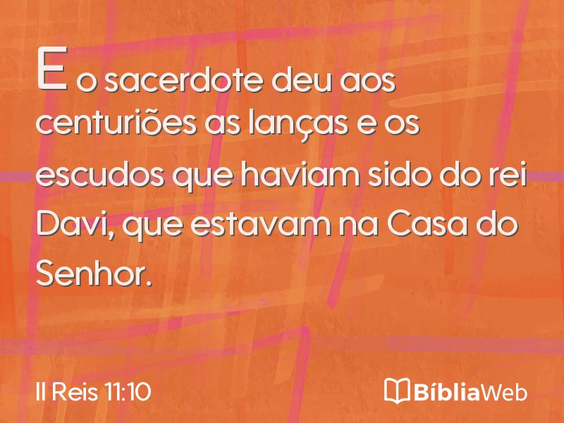 II Reis 11:10 em imagem para compartilhar