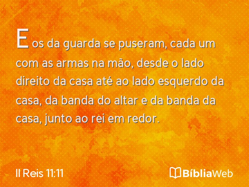 II Reis 11:11 em imagem para compartilhar