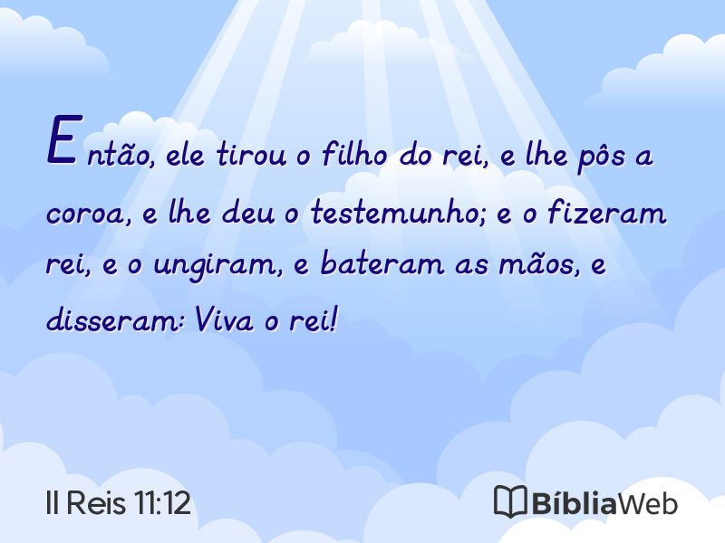 II Reis 11:12 em imagem para compartilhar