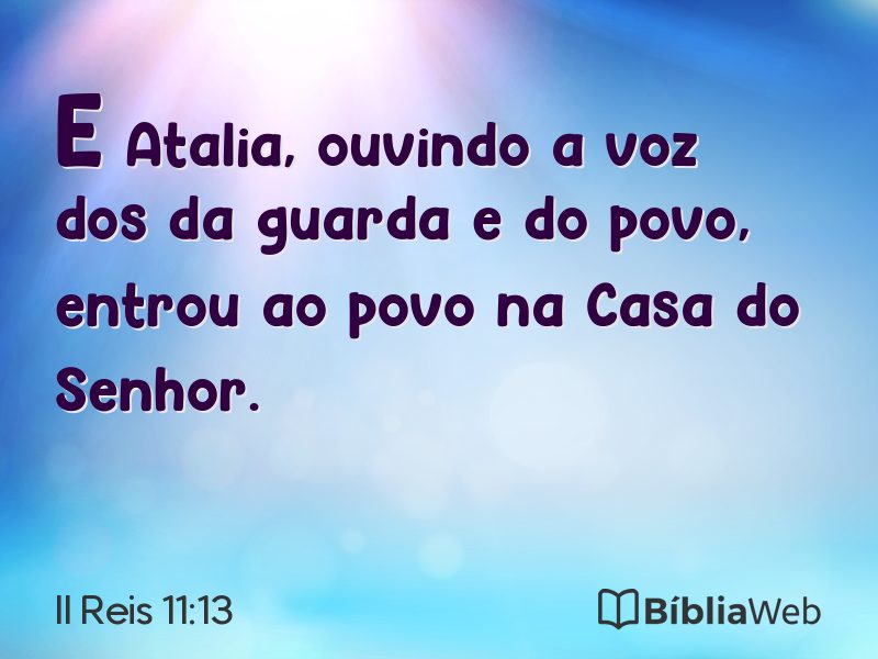 II Reis 11:13 em imagem para compartilhar
