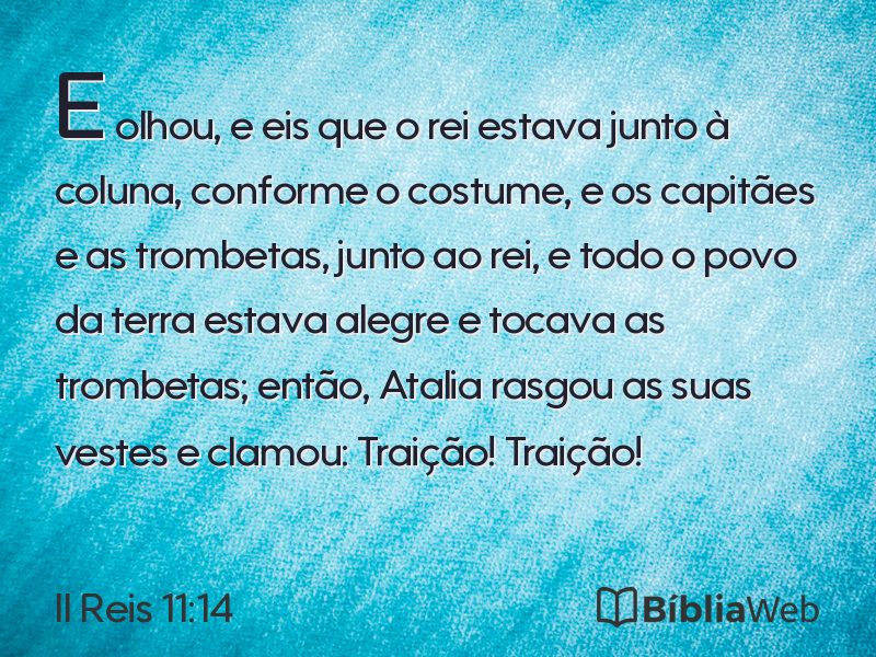 II Reis 11:14 em imagem para compartilhar