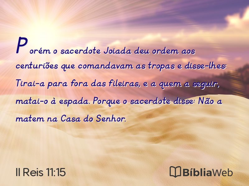 II Reis 11:15 em imagem para compartilhar