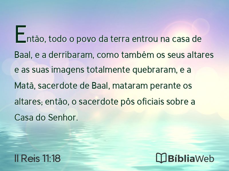 II Reis 11:18 em imagem para compartilhar