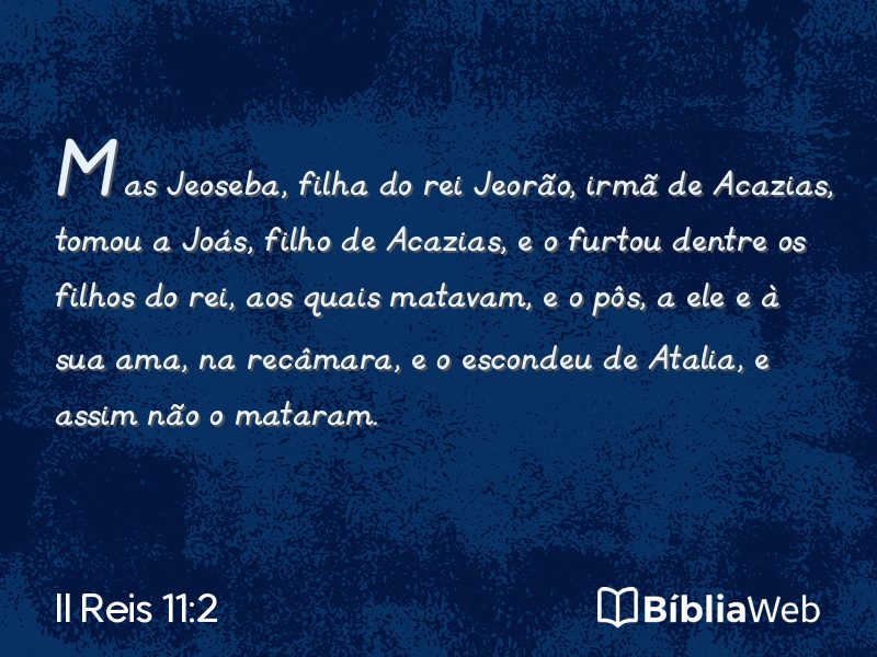 II Reis 11:2 em imagem para compartilhar