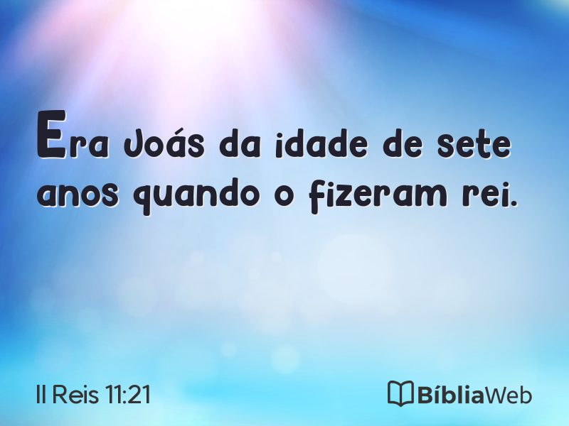 II Reis 11:21 em imagem para compartilhar