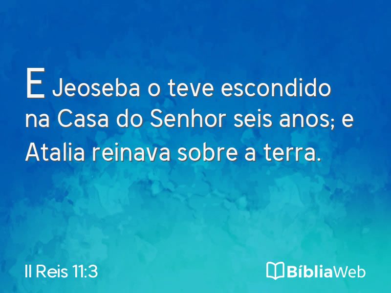 II Reis 11:3 em imagem para compartilhar
