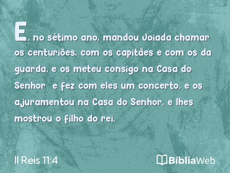 II Reis 11:4 em imagem para compartilhar