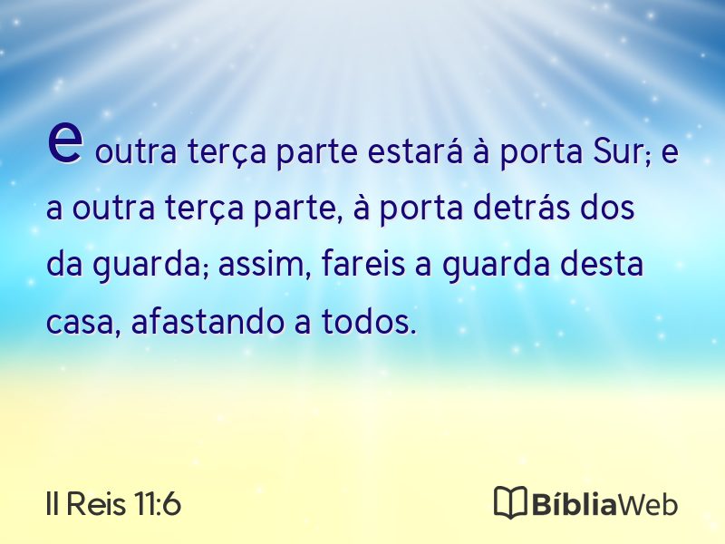II Reis 11:6 em imagem para compartilhar