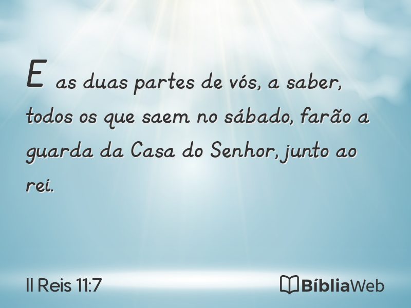 II Reis 11:7 em imagem para compartilhar