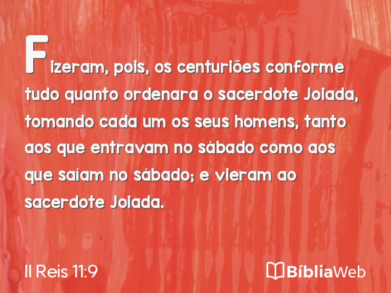 II Reis 11:9 em imagem para compartilhar
