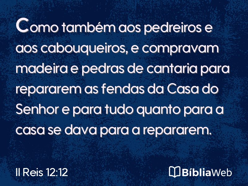 II Reis 12:12 em imagem para compartilhar