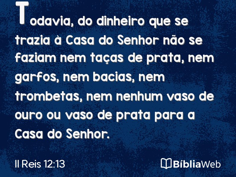 II Reis 12:13 em imagem para compartilhar