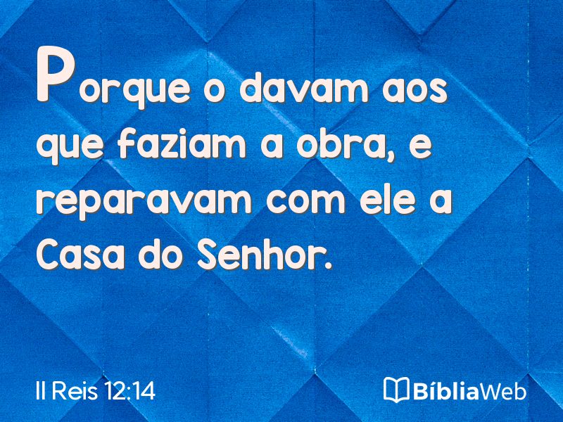 II Reis 12:14 em imagem para compartilhar