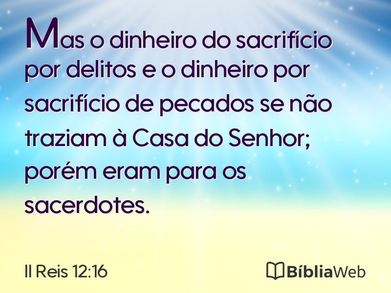 II Reis 12:16 em imagem para compartilhar