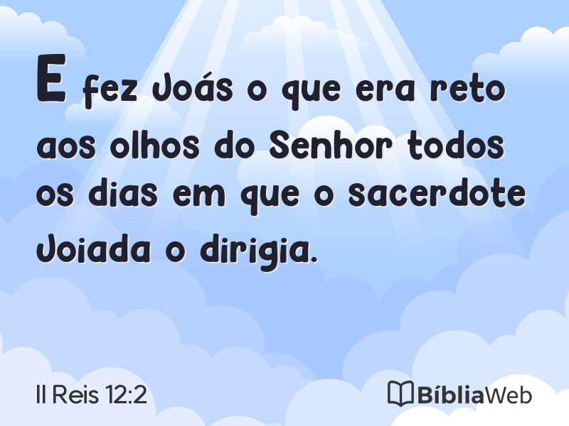 II Reis 12:2 em imagem para compartilhar