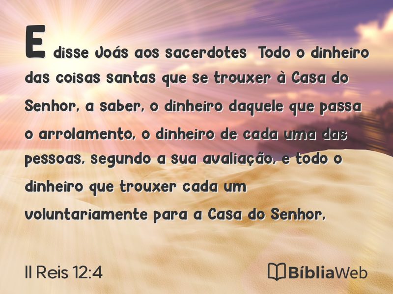 II Reis 12:4 em imagem para compartilhar