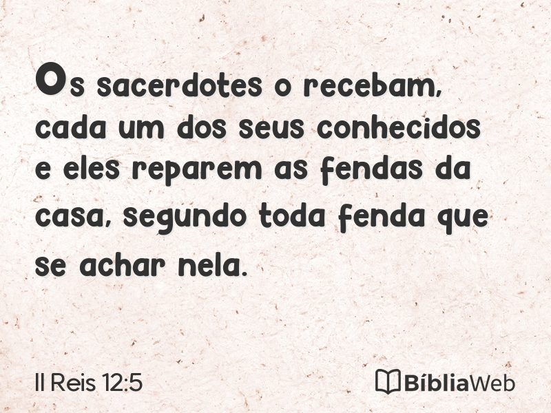 II Reis 12:5 em imagem para compartilhar