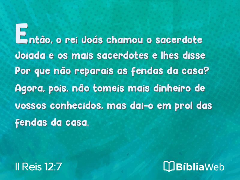 II Reis 12:7 em imagem para compartilhar