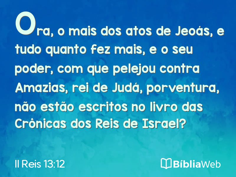 II Reis 13:12 em imagem para compartilhar