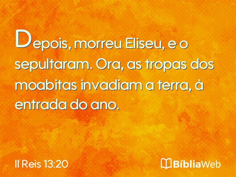II Reis 13:20 em imagem para compartilhar